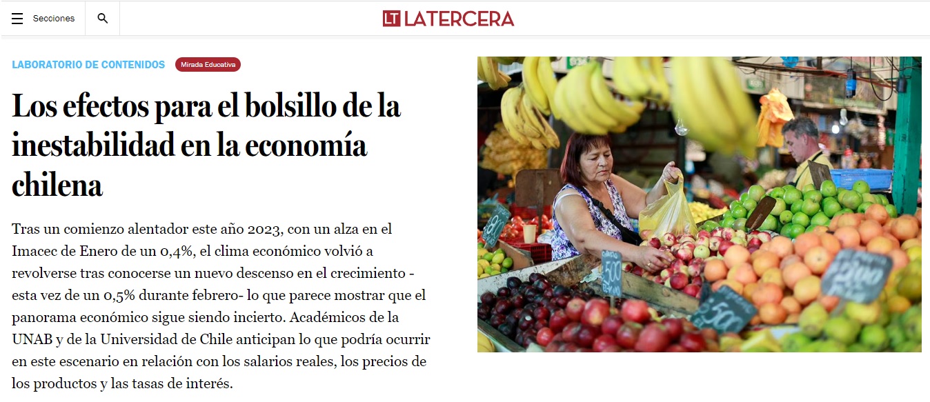 inestabilidad en la economía chilena. Noticias UNAB