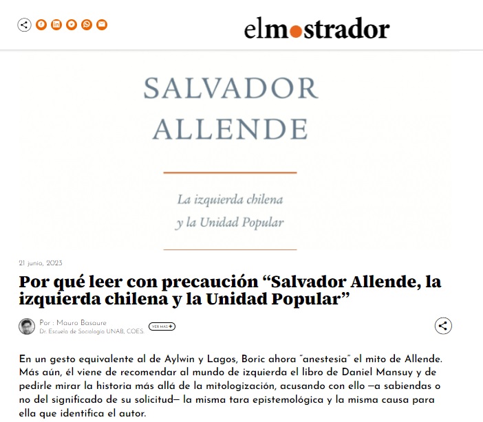 Salvador Allende - Libro