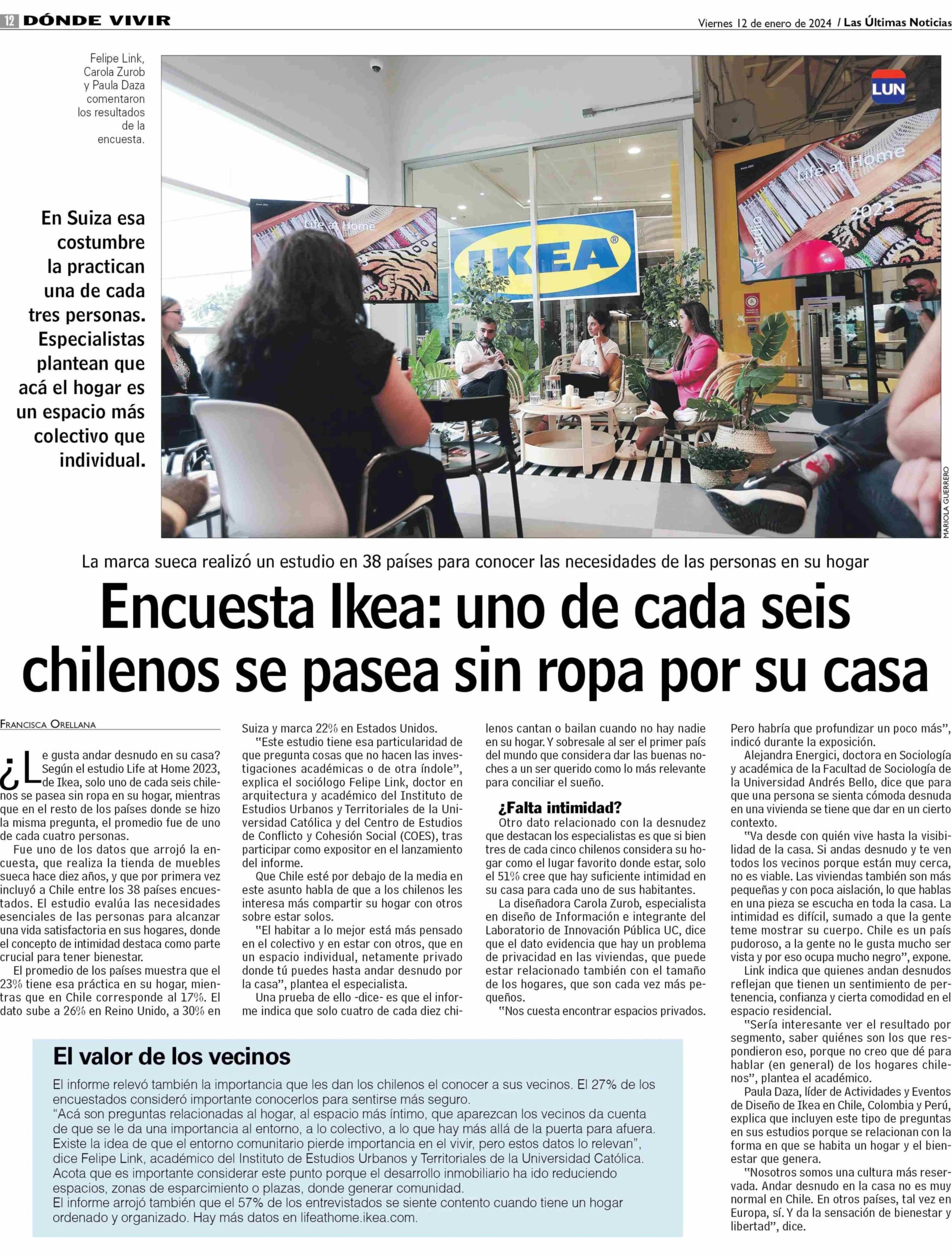 Ikea: uno de cada seis chilenos se pasea sin ropa por su casa