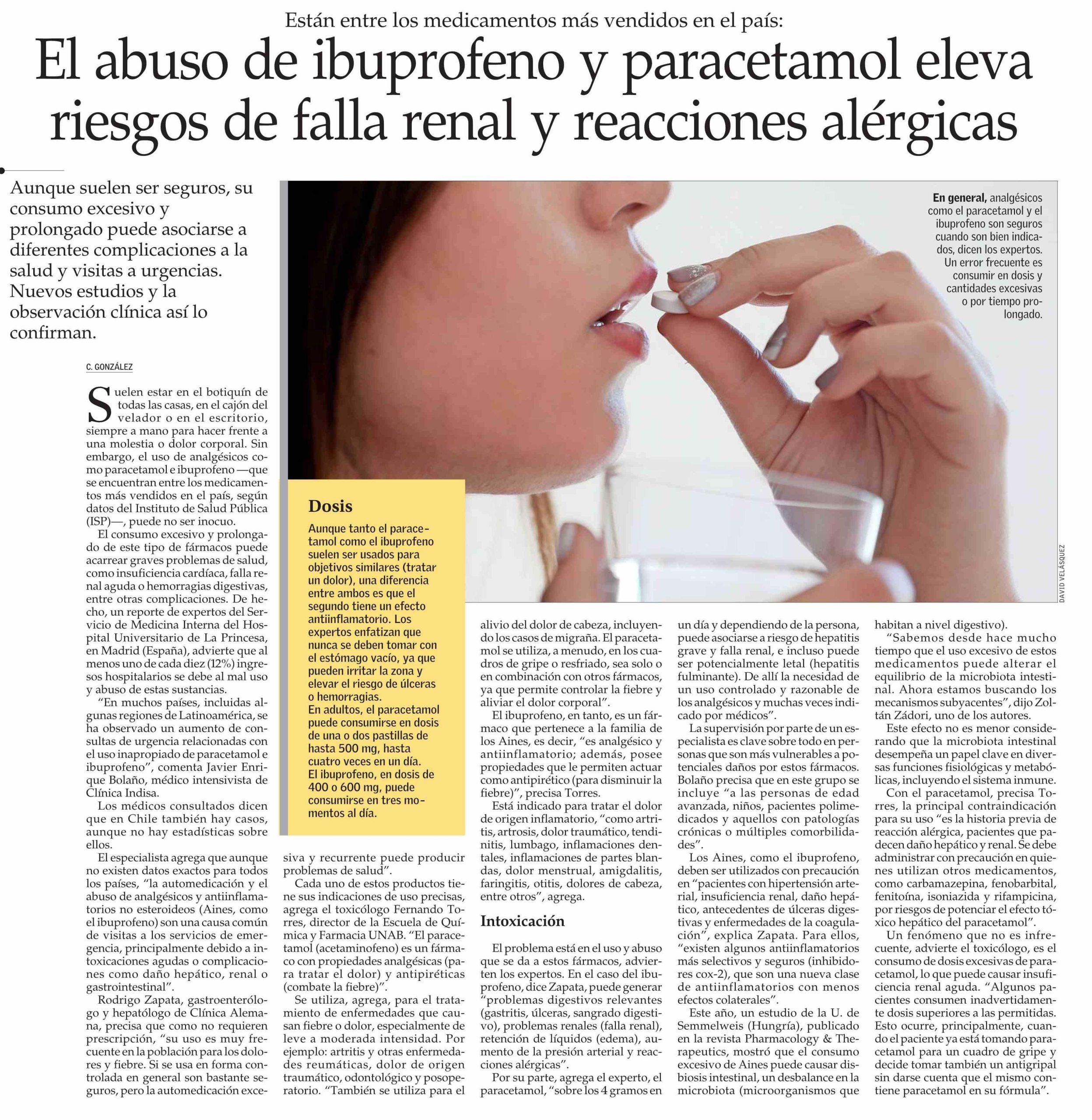 Ibuprofeno y paracetamol