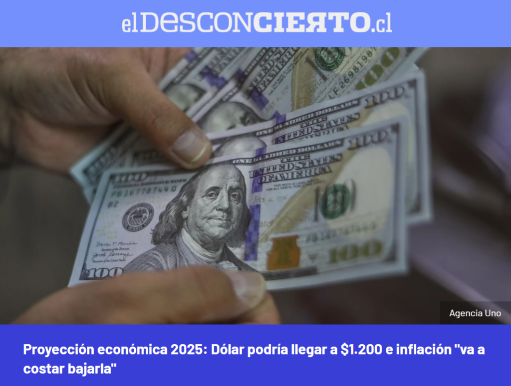 Dr. Felipe Oelckers, director Ingeniería Comercial UNAB, comenta la proyección económica para el año entrante. El Desconcierto, 28 de diciembre de 2024