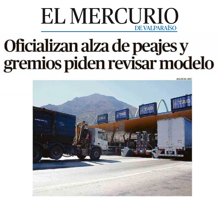 Rafael de la Horra, académico UNAB, explicó cuál es la razón el alza de peajes que hoy está siendo cuestionada. El Mercurio de Valparaíso, 17 de diciembre de 2024.