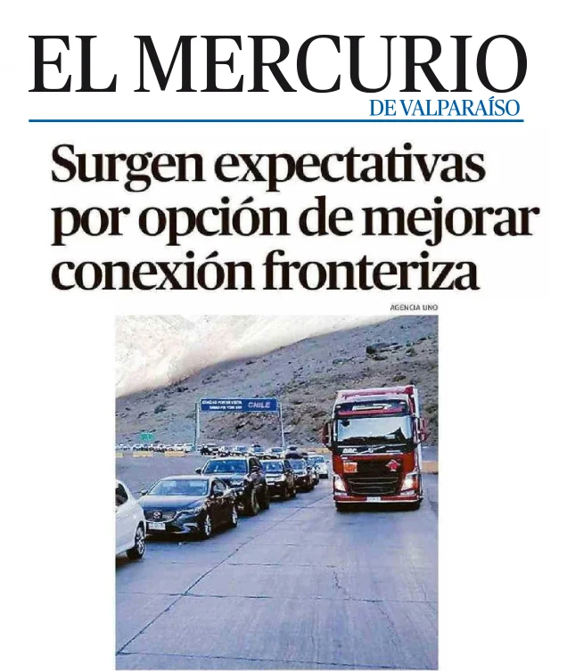 El académico de Ingeniería UNAB, Álvaro Cepeda, se refiere a las oportunidades que ofrece mejorar la conexión fronteriza con Argentina. El Mercurio de Valparaíso, 13 de diciembre de 2024.