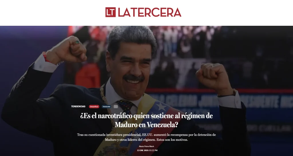 Dr. Fabián Pérez, académico Departamento de Humanidades UNAB, entrega a La Tercera un análisis profundo sobre el régimen de Maduro en Venezuela. La Tercera, 13 de enero de 2025.