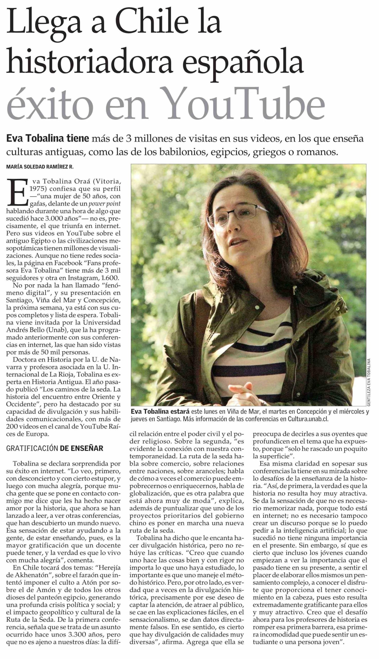 Eva Tobalina- El Mercurio