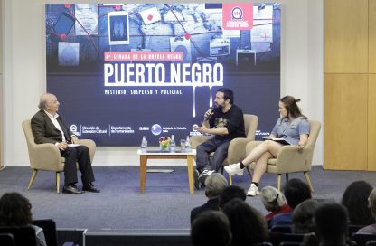 Conversación de Felipe Karadima Skármeta con los invitados internacionales de Puerto Negro 2025