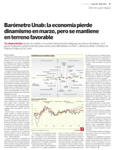 barómetro economía chilena UNAB marzo