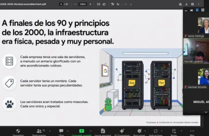 Charla online “Construyendo aplicaciones con IA Generativa y Agentes en Google Cloud”.