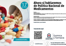 Química y Farmacia realizará conversatorio para abordar la Política Nacional de Medicamentos