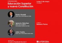 Rector Julio Castro participó en conversatorio sobre Educación Superior y nueva Constitución junto a sus pares Ignacio Sánchez y Ennio Vivaldi