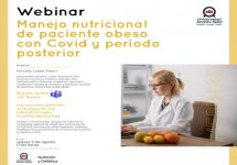 Nutrición y Dietética invita a Webinar Manejo nutricional de paciente obeso con COVID y período posterior