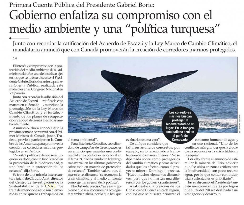 El Mercurio anuncios ambientales cuenta pública 2022